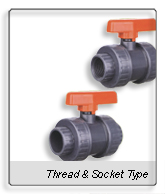 STD182020 PVC Double Union Ball Valve Thread and Socket End